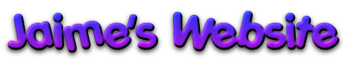 A large image that reads Jaimes Website. The colour of the text is a gradient (blue to purple).